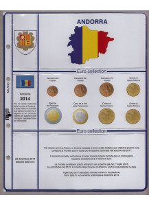 Foglio e tasche per monete in euro Andorra 2014