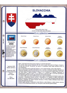Foglio e tasche per monete in euro Slovacchia 2009