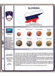 Foglio e tasche per monete in euro Slovenia 2007