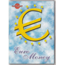 Cartoncino fustellato completo di tasca trasparente per monete in euro