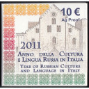 2011 10 Euro ITALIA  Anno Cultura e Lingua Russa Proof