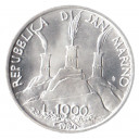 1980 Lire 1000 Argento San Benedetto Patrono d'Europa San Marino
