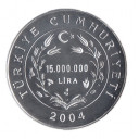 TURCHIA 15.000.000 Lira Sultano Mehmet Ag Fondo Specchio 2004 Rara
