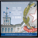 2008 - 5 Euro Costituzione Italiana 60° Anno Entrata in vigore Fdc Italia