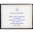 1985 Johann Sebastian Bach 300 Anni dalla Nascita Dittico Argento San Marino