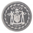 BELIZE 19741 Dollar Belize Scarlet Macaws Proof