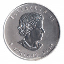 2014 - 5 Dollari d'argento 1 OZ Canada Aquila Testabianca Fdc
