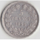 FRANCIA 5 Franchi 1833 Luigi Filippo I re di Francia BB