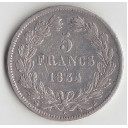 FRANCIA 5 Franchi 1834 Luigi Filippo I re di Francia BB