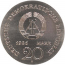 DDR 1986 20 marchi Ag 250° anniv. Nascita dei fratelli Grimm Fdc