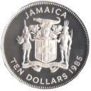Giamaica 10 dollari Ag Anno internazionale della Goventù 1985