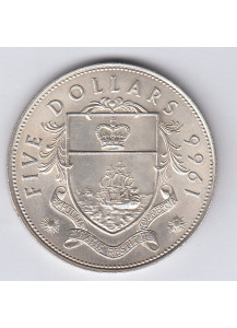 Bahamas Argento 5 Dollari 1966 FDC  KM#10