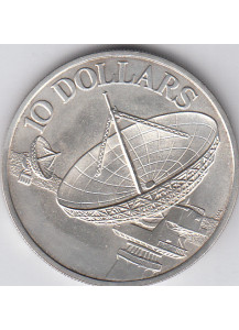 SINGAPORE 10 Dollars 1978 Ag. Fdc Satellite 