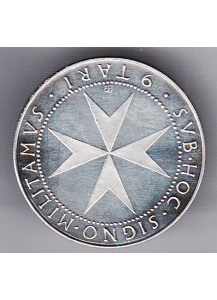 SMOM  Moneta 9 TARI 1967 Argento Silver Croce 