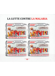 BURUNDI  Foglietto nuovo 2013 Croce Rossa e Contro la Malaria non dentellato 4 v.