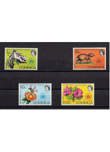 DOMINICA 1973 francobolli tematica Flora e Fauna  serie completa 