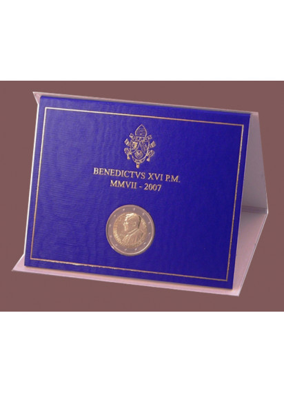 2007 - 80º compleanno di Papa Benedetto XVI 2 €  in folder