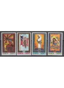 Samoa I Sisifo 1976 Natale  4 Val. Pitture Religiose Vergine