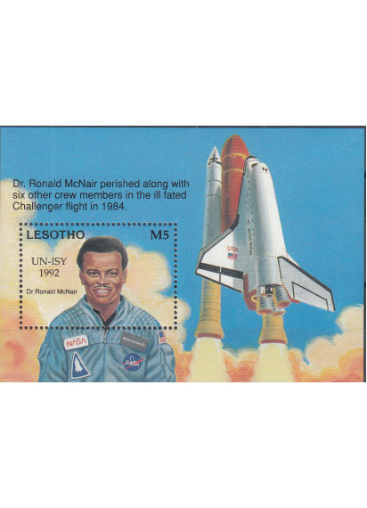 LESOTHO 1992  In onore Degli Astronauti McNair Bf 