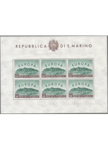 1961 - San Marino Foglietto Idea Eurpea EUROPA  dentellato nuovo