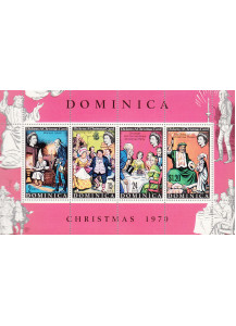 DOMINICA 1970  Natale BF 4 Val. Pitture 