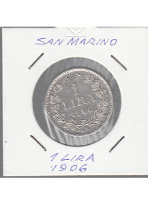 1906 1 Lira  Unc Great Conservation San Marino