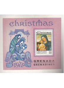 Grenada 1975 BF  Natale 1 Val. Pitture Religiose Vergine