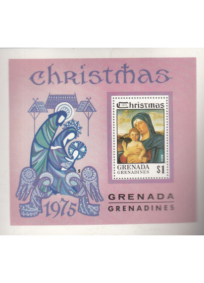 Grenada 1975 BF  Natale 1 Val. Pitture Religiose Vergine