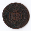 VITTORIO EMANUELE II 1 Centesimi Re Eletto 1859 BIRMINGHAM BB+