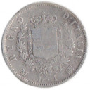 1863 Regno Italia 1 Lira Stemma Zecca Milano Vittorio Emanuele II Argento 