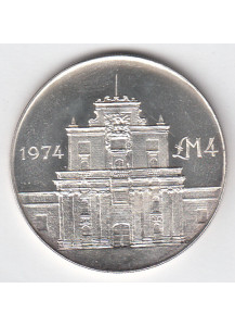 1974  MALTA 4 Pounds Ag. Fdc  Titolo Argento: 0.987 Peso: 20,00 gr.