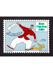 San Marino francobollo nuovo dedicato al fumetto del Signor Bonaventura da lire 800