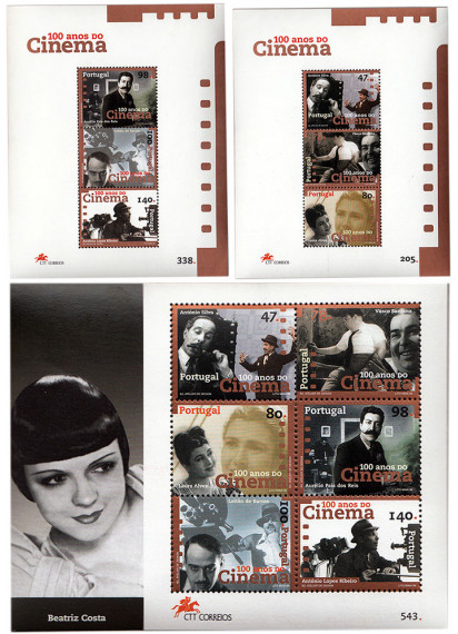 PORTOGALLO 1996 Cinema 3 foglietti 100 anni di Cinema Portoghese