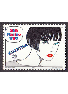 San Marino francobollo nuovo dedicato al fumetto di Valentina da lire 800