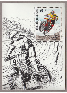 BELGIO 1999 Motocross Unificato BF 79 foglietto nuovo