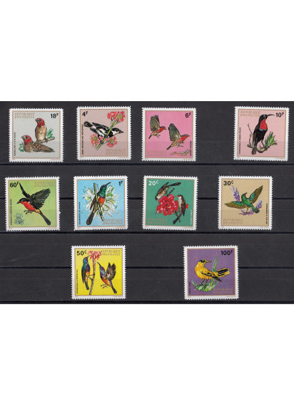 RWANDA francobolli serie completa nuova Yvert e Tellier 464/73