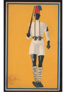 Cartolina d'epoca Costumi D'Epoca Soldato Eritreo