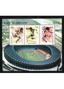 1988 Olimpiadi Seul Foglietto San Marino