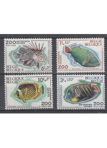 BELGIO  francobolli tematica pesci cat unificato 1470-1473 1968