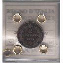 1861 - 2 Centesimi Zecca Milano Vittorio Emanuele II BB SIGILLATA