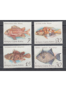 CIPRO  serie nuova dedicata ai pesci 1993 Yvert Tellier 813-816 