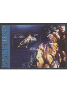 MALDIVE 1998  DELFINO foglietto  serie completa nuova Pesci Tropicali 