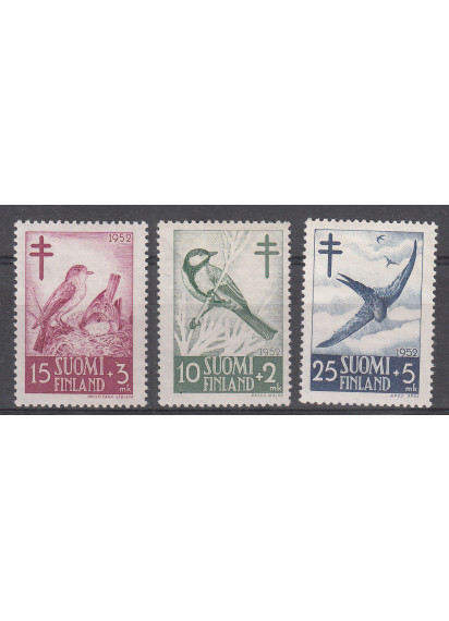 FINLANDIA  serie completa nuova 1952  Catalogo Unificato 396/8 Tubercolosi