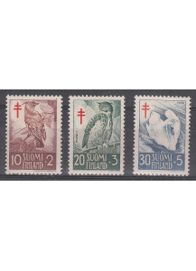 FINLANDIA  serie completa nuova 1956  Catalogo Unificato 441/443  Tubercolosi