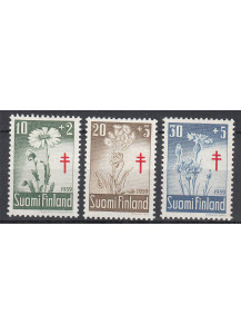 FINLANDIA  serie completa nuova 1959 Catalogo Unificato 486/488 Tubercolosi