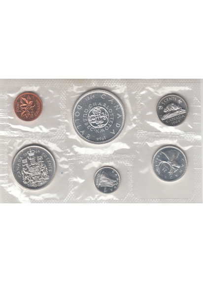 CANADA serie completa 6  monete anno 1964 PEZZI 4 ARGENTO