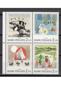 FINLANDIA  dedicata Moomins nuovo 1992 Unificato 1156/59
