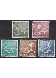 TOGO 1964  francobolli serie completa nuova Yvert Tellier  425/28  + A45 Olimpiadi Tokyo