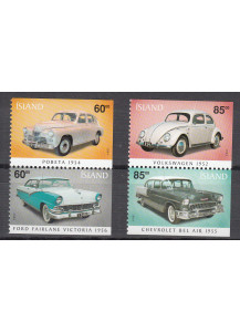 ISLANDA  2004  francobolli serie completa nuova Auto D'Epoca 1016/1019