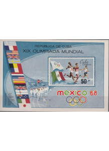 CUBA 1968 Messico Sport Olimpici Foglietto BF 31